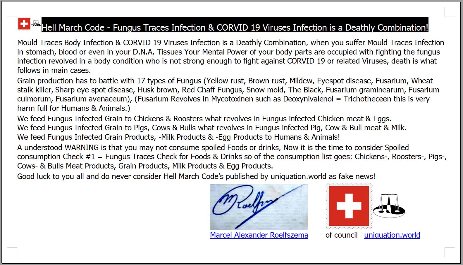 Hell March Code - Fungus Traces Infection & CORVID 19 Viruses Infection is a Deathly Combination